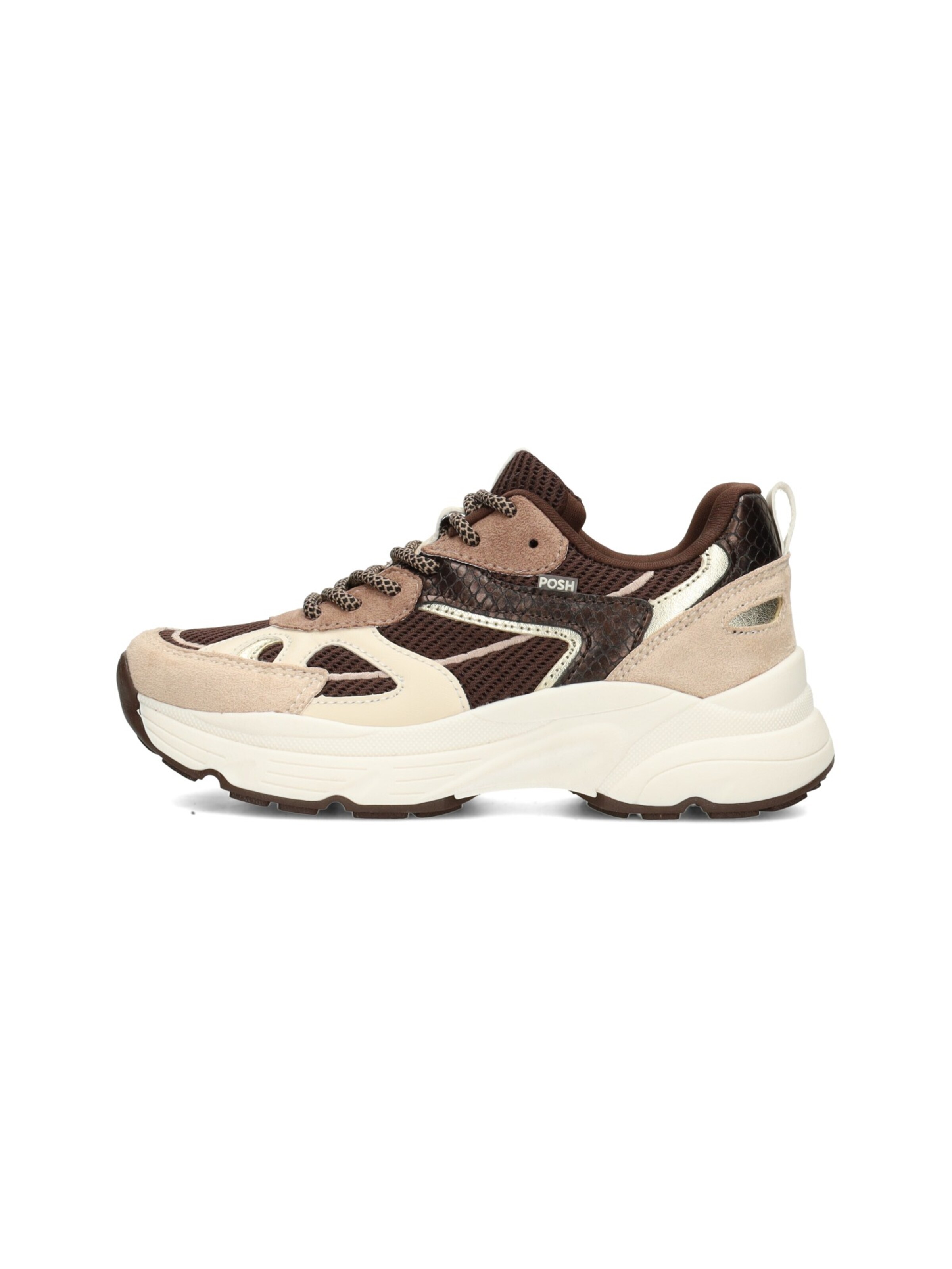 POSH by Poelman Trainers 'AYOKI' in Brown: front