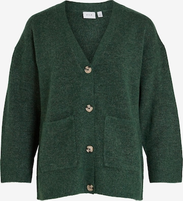 VILA Knit Cardigan 'Cilia' in Green: front