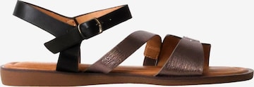 POTI PATI - Sandalias con hebilla 'Flache Sandalen mit Riemchen' en negro: frente