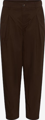 Tapered Pantaloni con pieghe 'CUJamie' di CULTURE in marrone: frontale