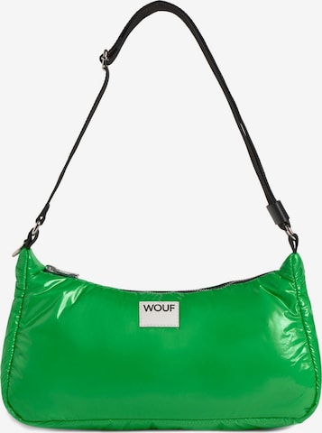 Borsa a spalla 'Glossy' di Wouf in verde: frontale