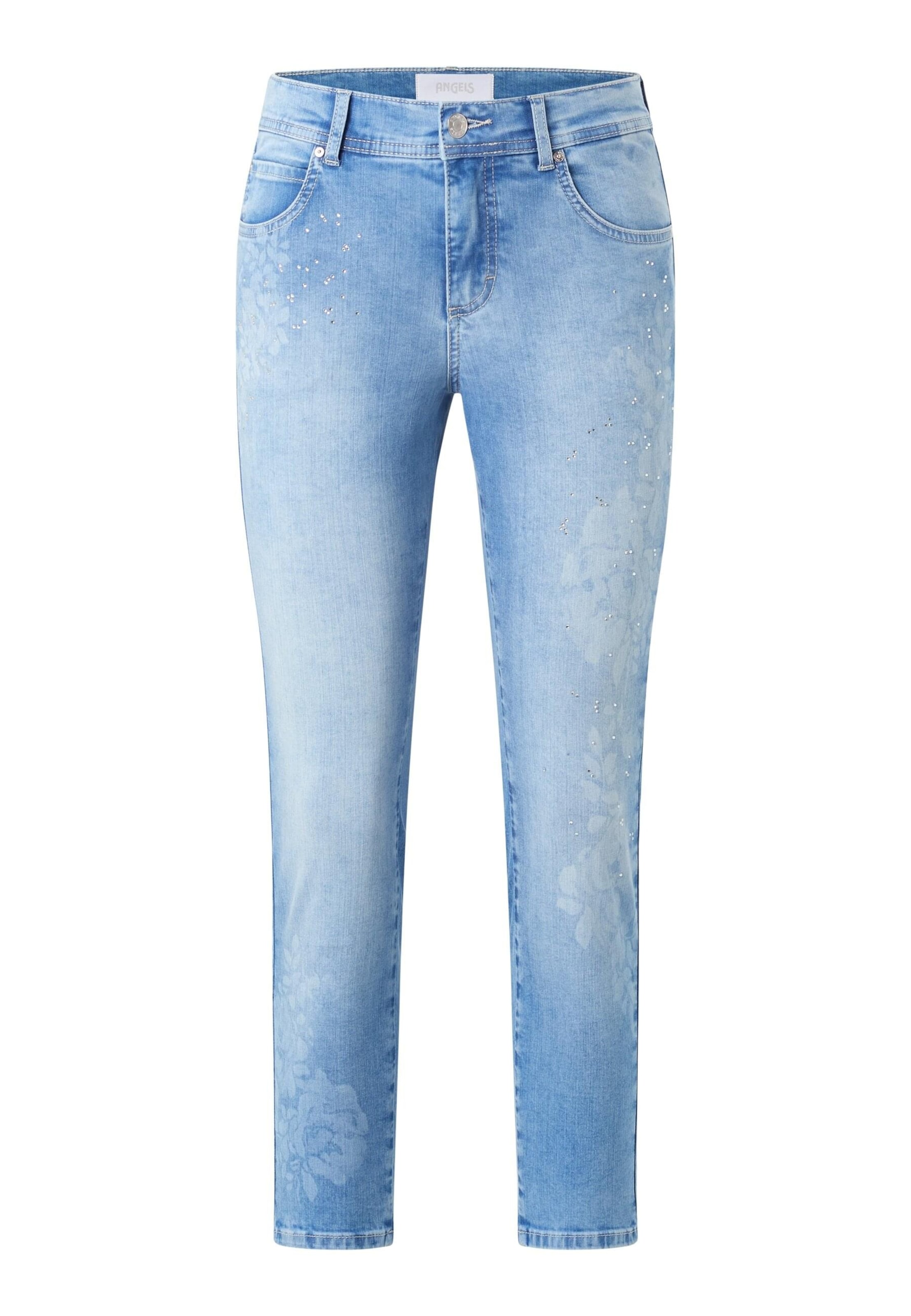 Angels Slimfit Jeans 'Ornella Bloom' in Blauw: voorkant