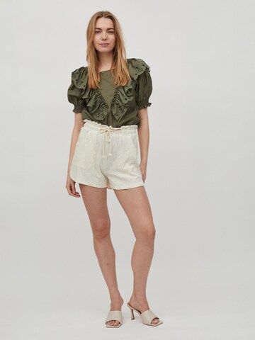 VILA Regular Broek 'VIBlomst' in Beige