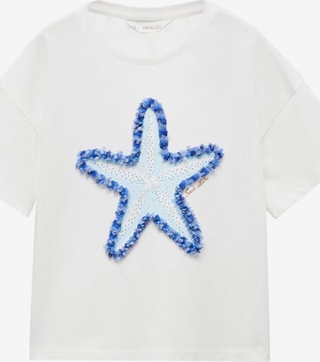 T-Shirt 'MAR' MANGO KIDS en blanc : devant