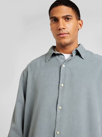 elvine - Regular Fit Camisa 'Ossian' em azul