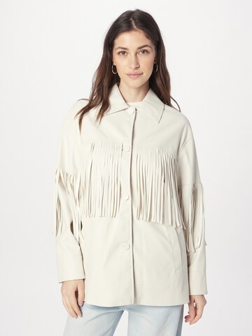 Veste mi-saison Bershka en beige : devant