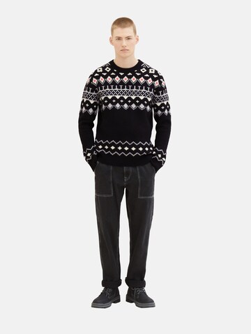 juoda TOM TAILOR DENIM Megztinis