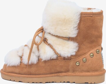 Gooce Snowboots 'Isabel' in Bruin: voorkant