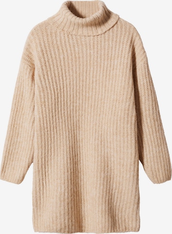 MANGO Knitted dress 'Fresa' in Brown: front