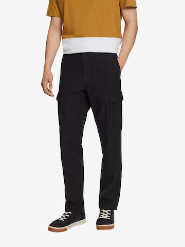 ESPRIT Regular Cargo Pants in Black: front