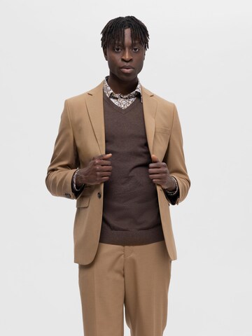 SELECTED HOMME Pulóver 'SLHBERG' - barna