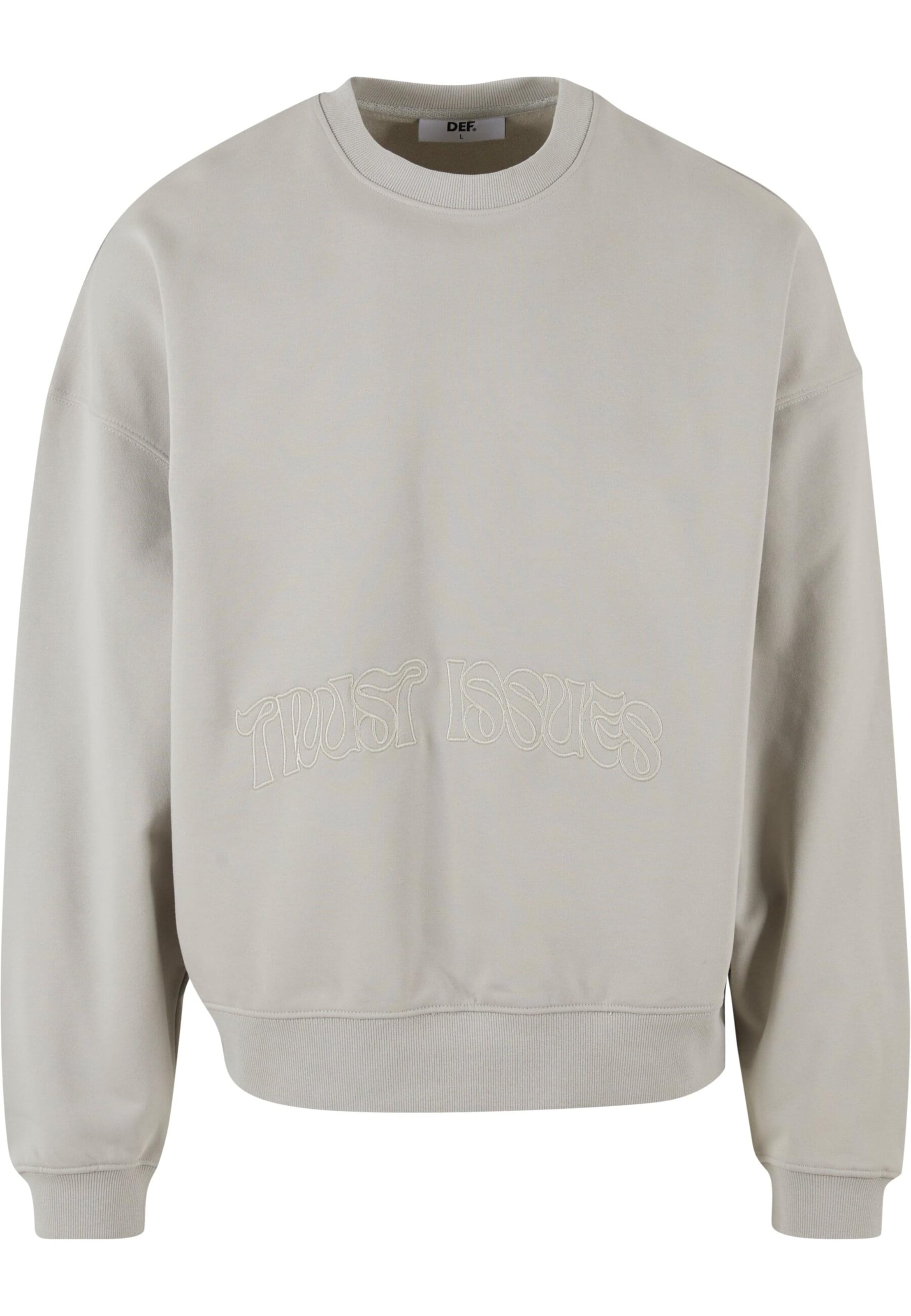 Sweat-shirt ' Trust Issues' DEF en gris : devant