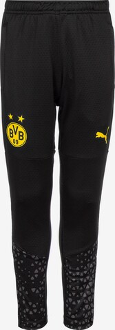 PUMA Workout Pants 'Borussia Dortmund' in Black: front