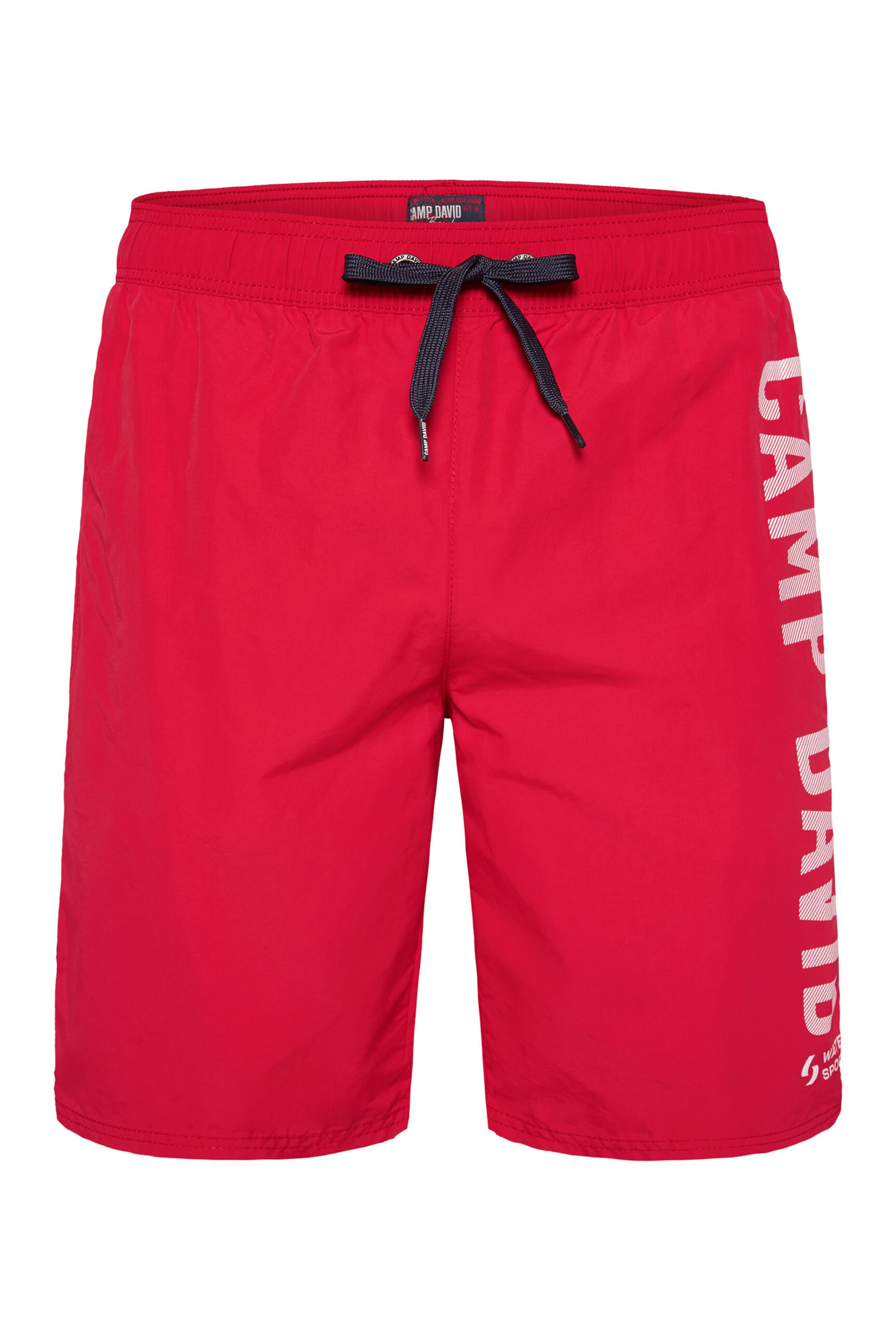 CAMP DAVID Board Shorts in Red: front