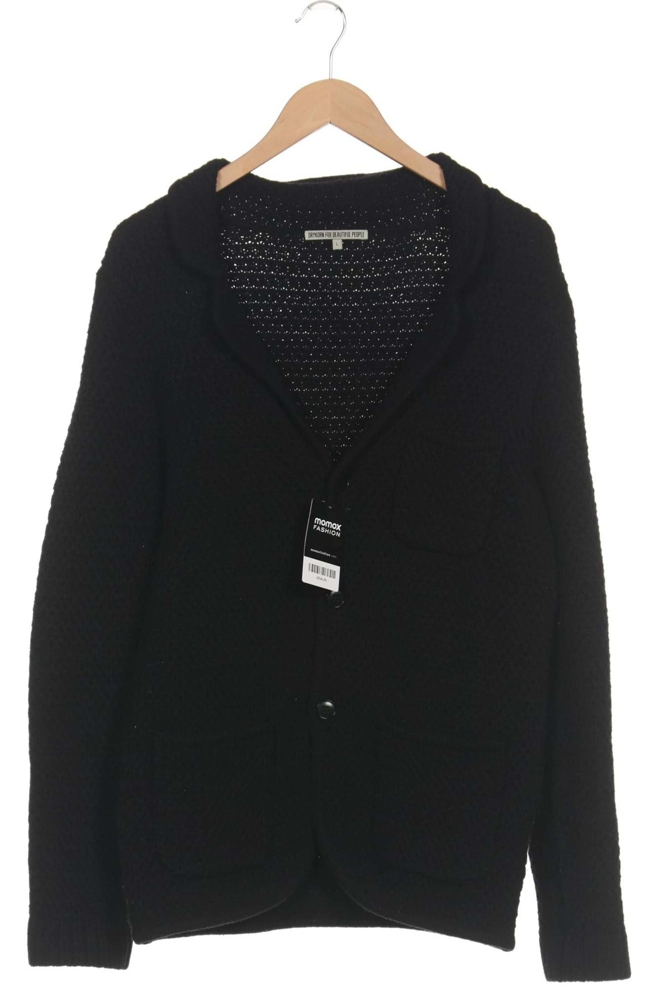 DRYKORN Strickjacke L in Schwarz: Vorderseite