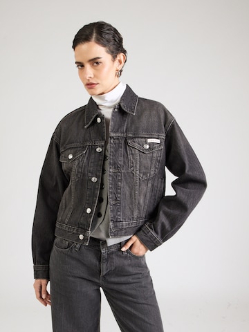 Calvin Klein Jeans Φθινοπωρινό και ανοιξιάτικο μπουφάν σε μαύρο: μπροστά