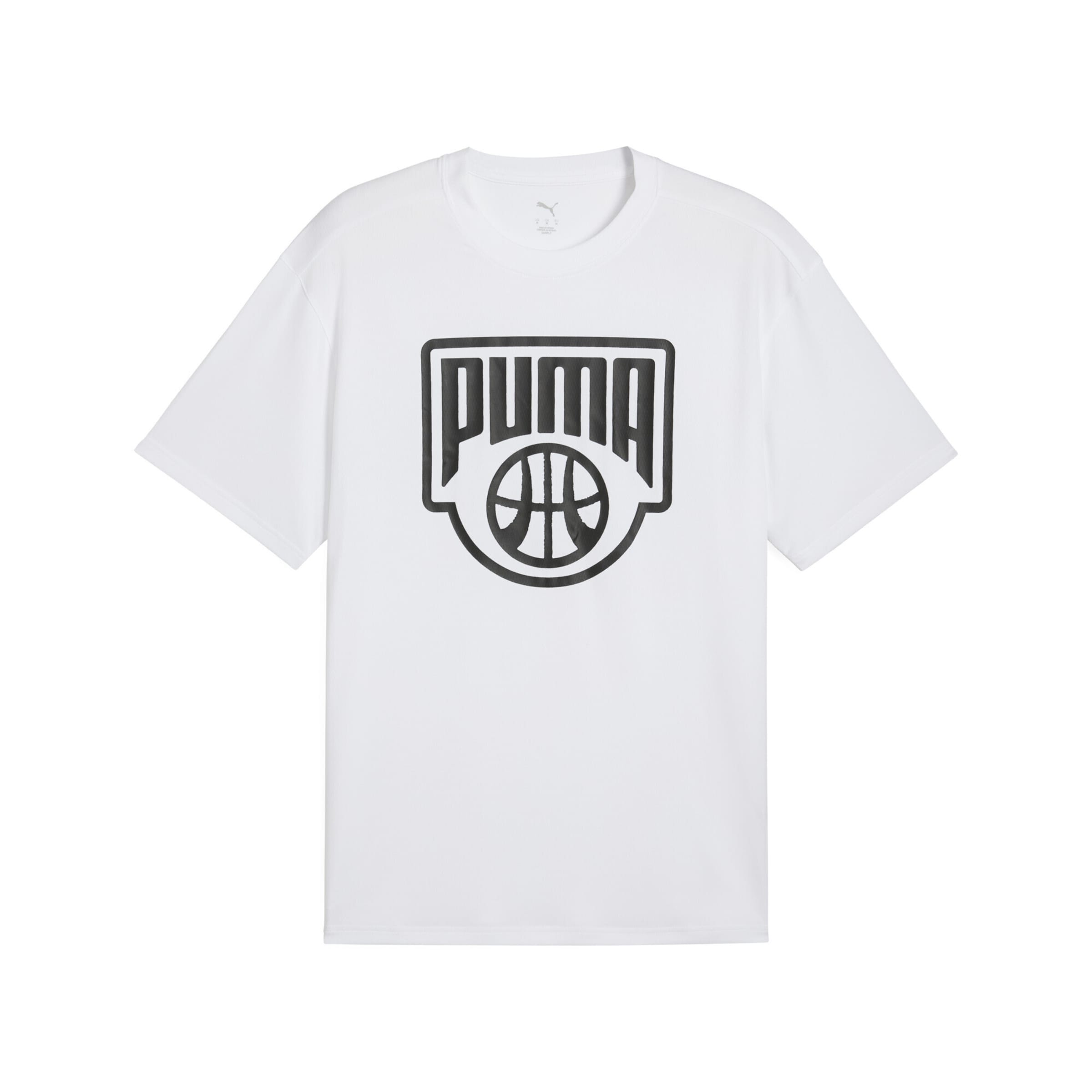PUMA Performance shirt 'Posterize' in White: front