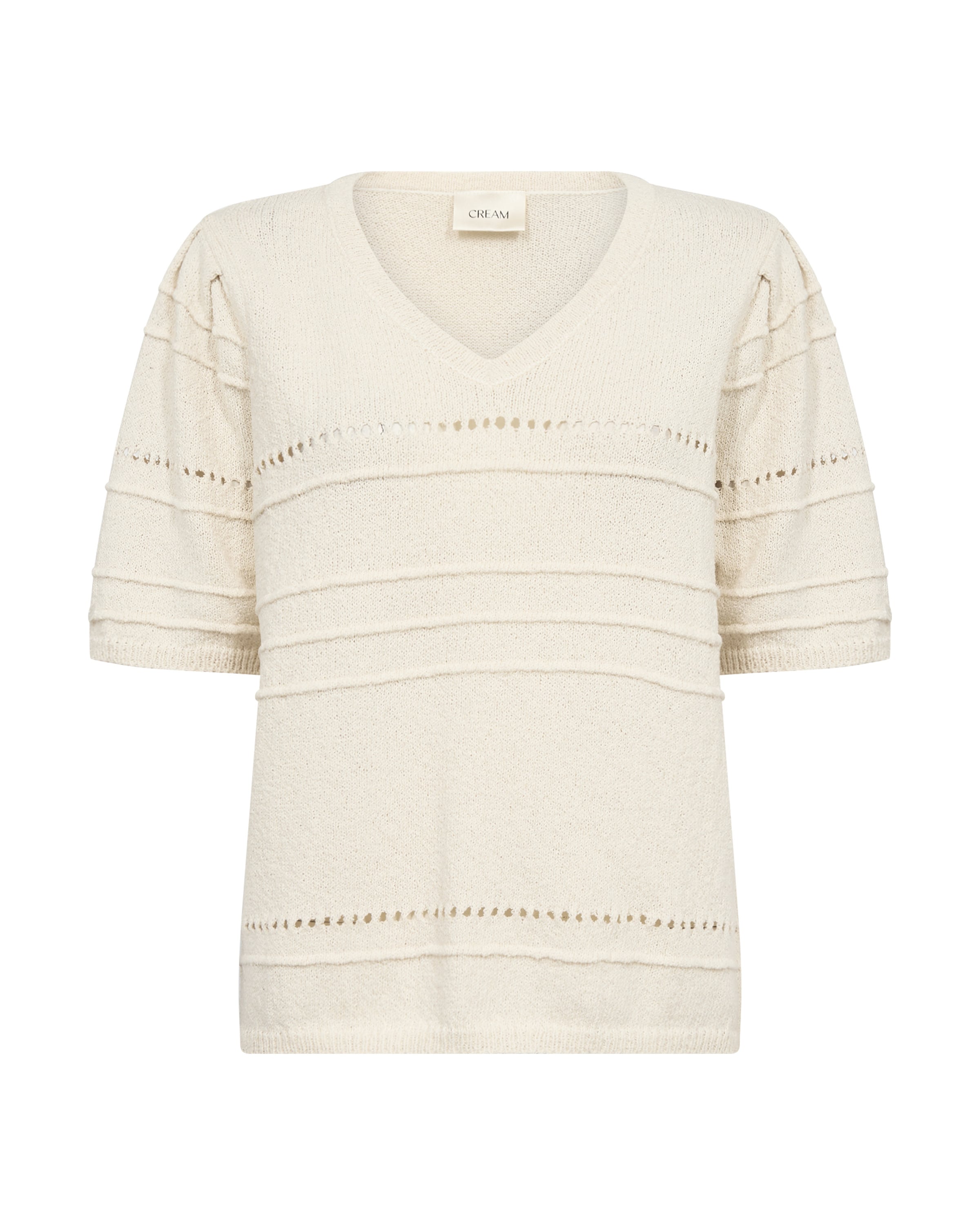 Cream Svetr 'Poppi' – béžová: přední strana