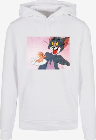 ABSOLUTE CULT Sweatshirt 'Tom And Jerry - Still One' in White: front
