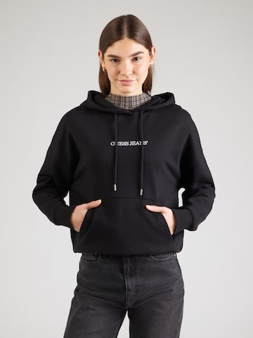 GUESS JEANSSweater majica - crna boja: prednji dio