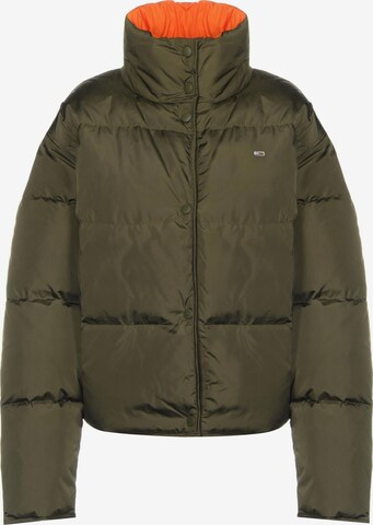 Tommy Jeans Winter Jacket in Green: front