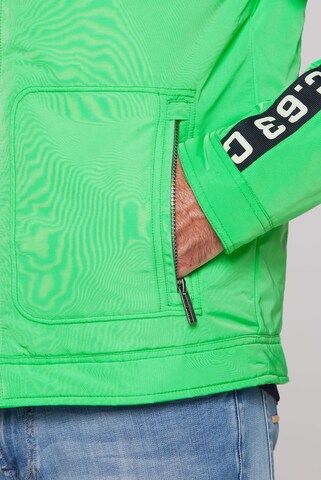 CAMP DAVID Jacke mit Biker-Elementen und Logo-Tapes in Grün