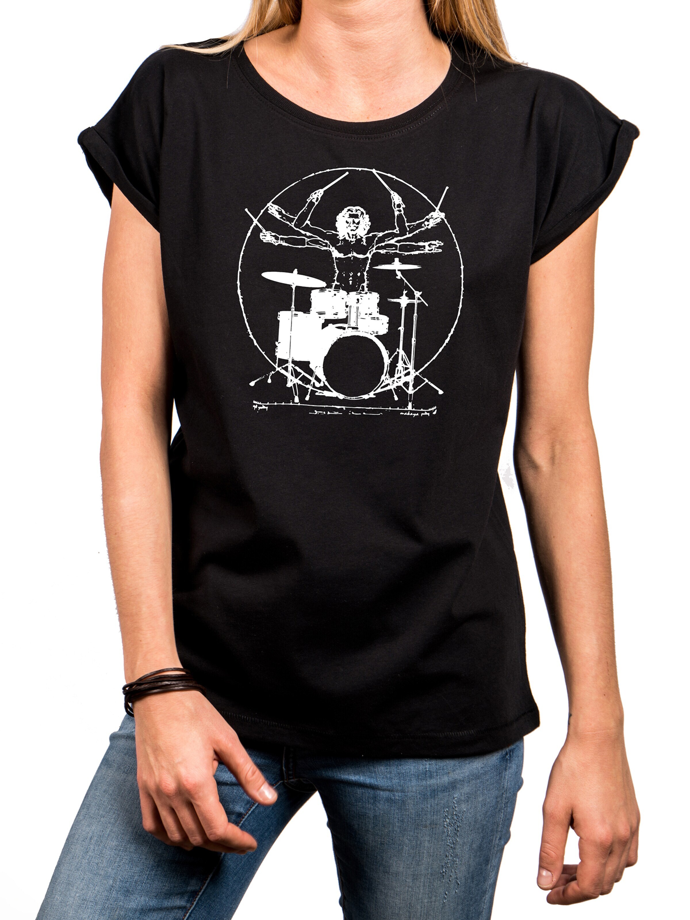 MAKAYA Shirt 'Drummer'‌‌‌‌‌‌‌‌ in Schwarz