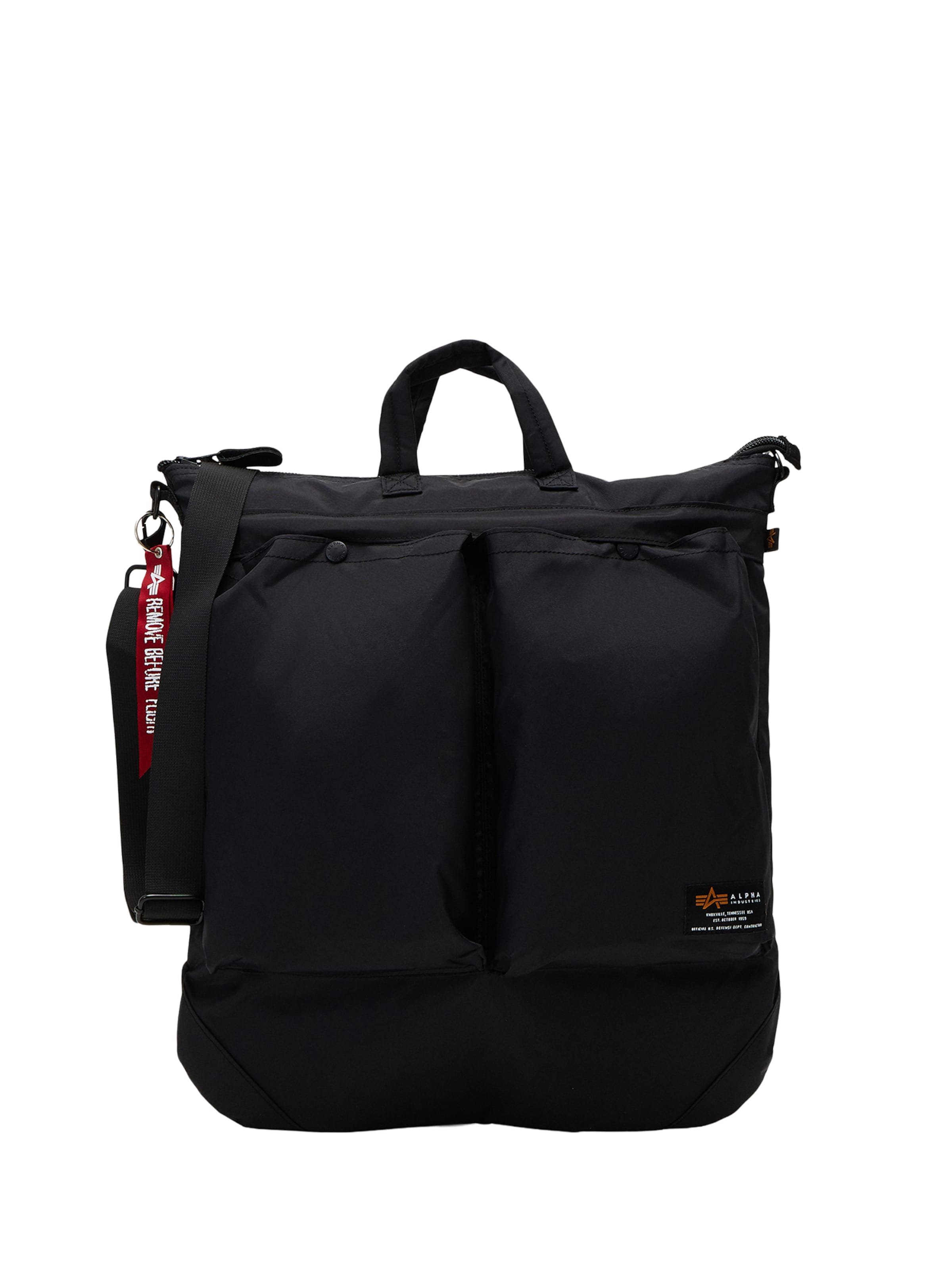 ALPHA INDUSTRIES Сумка через плечо в Черный: спереди