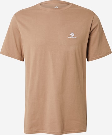 CONVERSE T-Shirt in Braun: Vorderseite