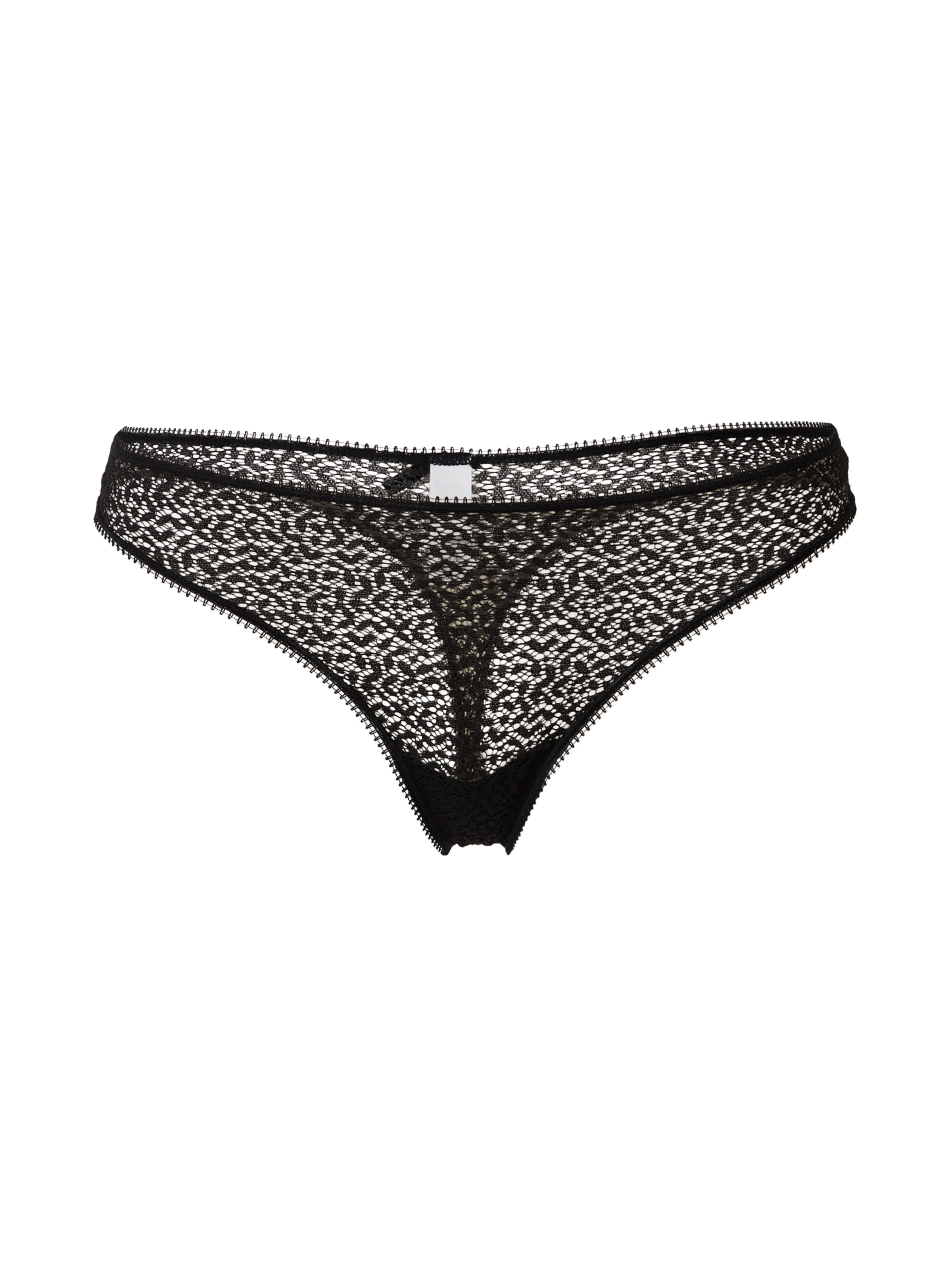 DKNY Intimates String 'Modern Lace' in Schwarz: Vorderseite