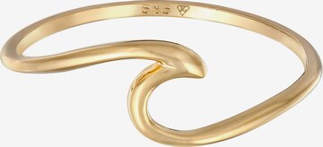 ELLI PREMIUM Ring ' Wellen ' in Goud