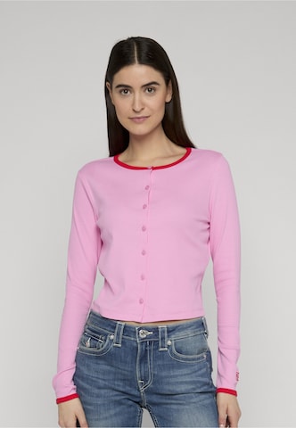 Cardigan Noisy may en rose : devant