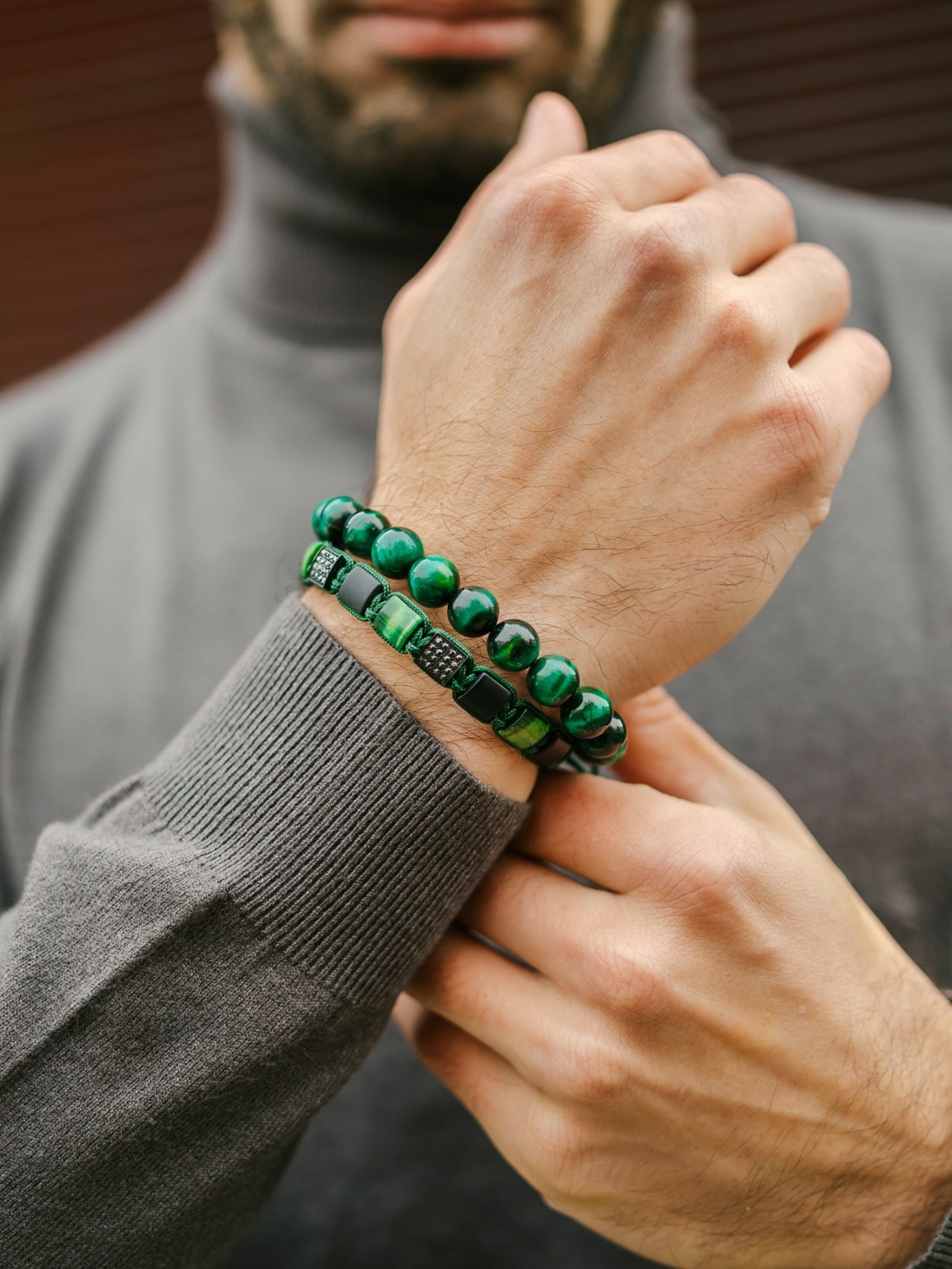 GT Collection Armband 'Single-Bead' in Groen