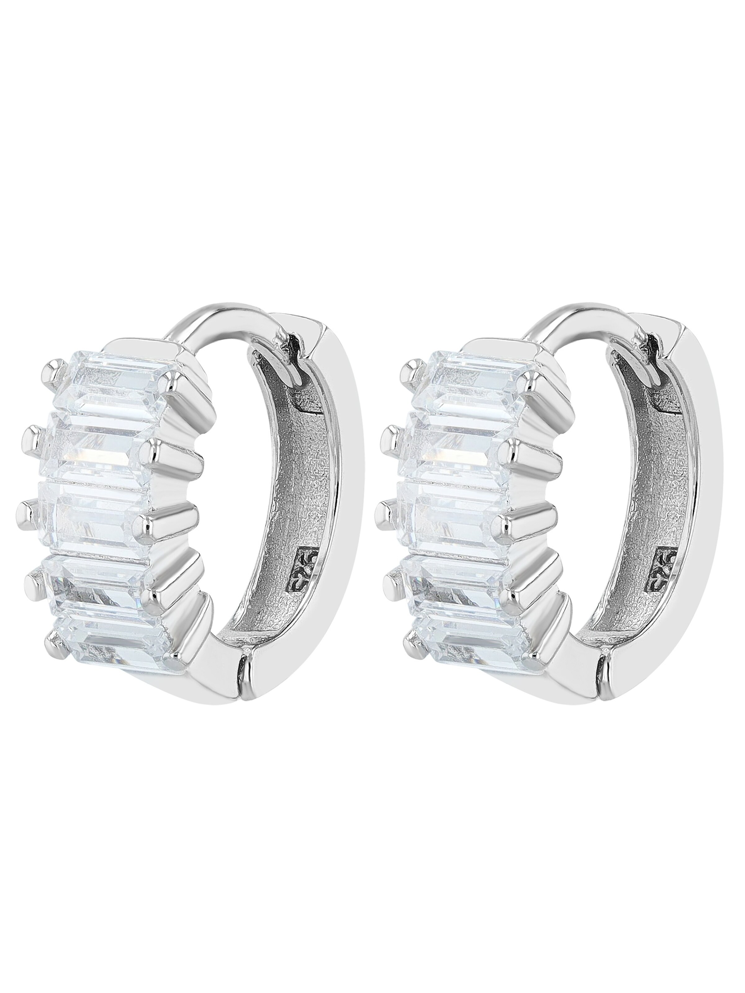 Akzent Earrings in Silver: front