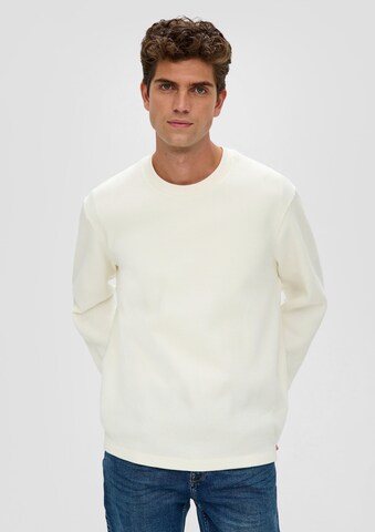 s.Oliver Sweatshirt i beige: framsida
