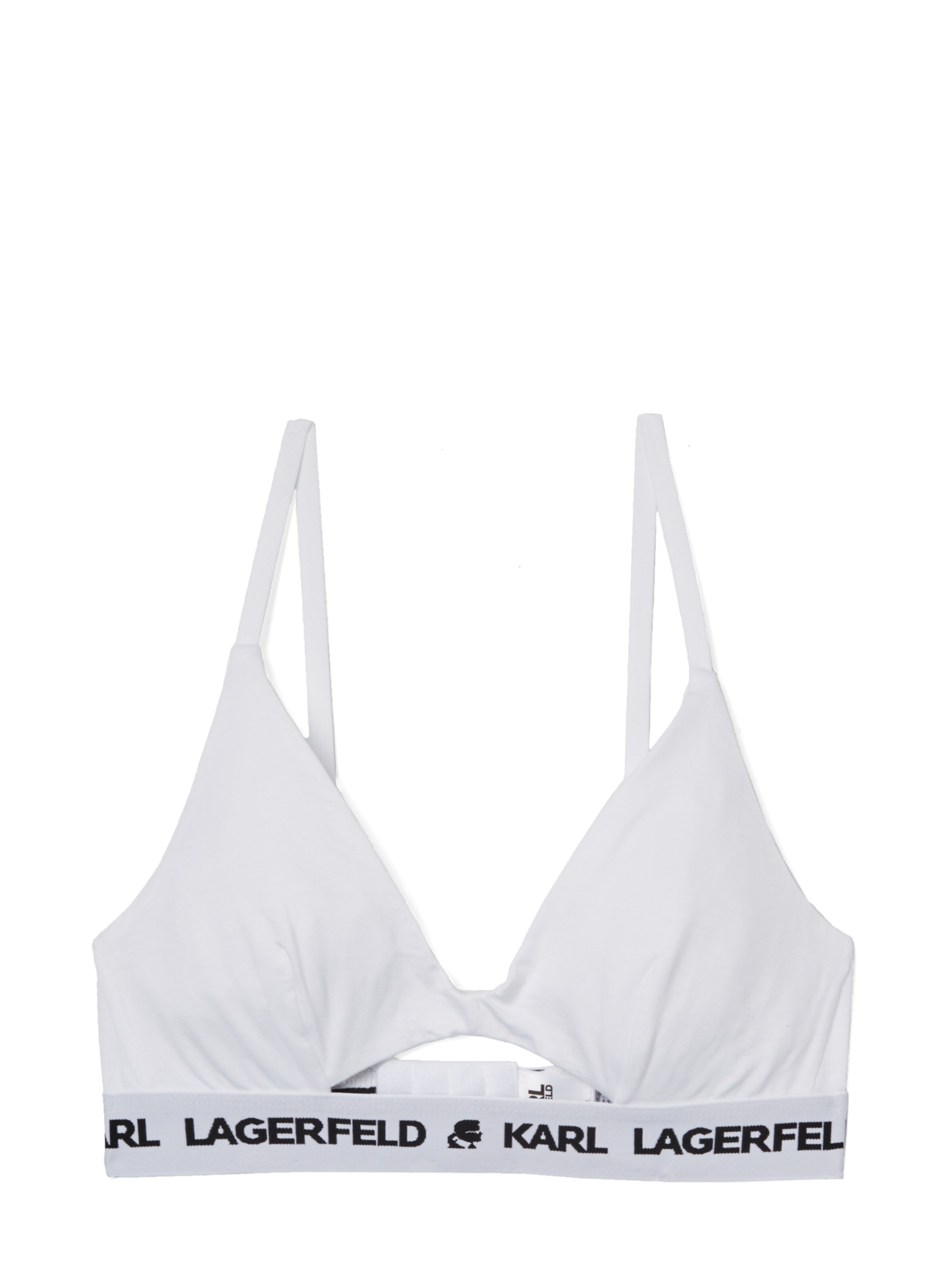 Karl Lagerfeld T-shirt сутиен Сутиен в бяло: отпред