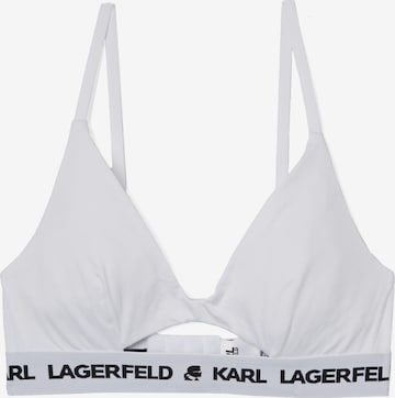 Karl LagerfeldT-shirt Grudnjak - bijela boja: prednji dio