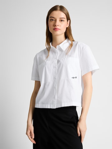 TOM TAILOR DENIM Blouse in Wit: voorkant