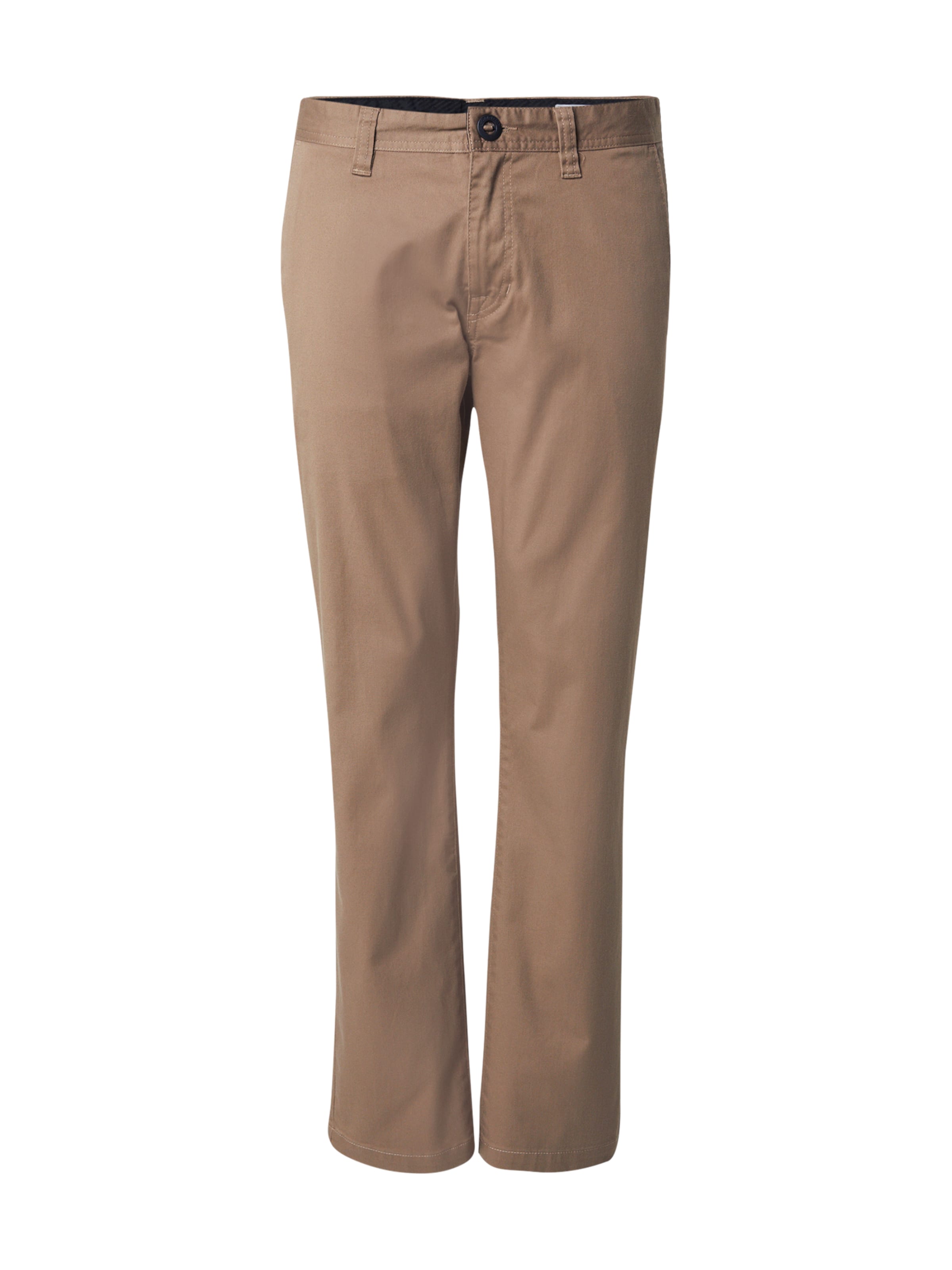 Volcom Regular Chinobyxa 'FRICKIN' i brun: framsida