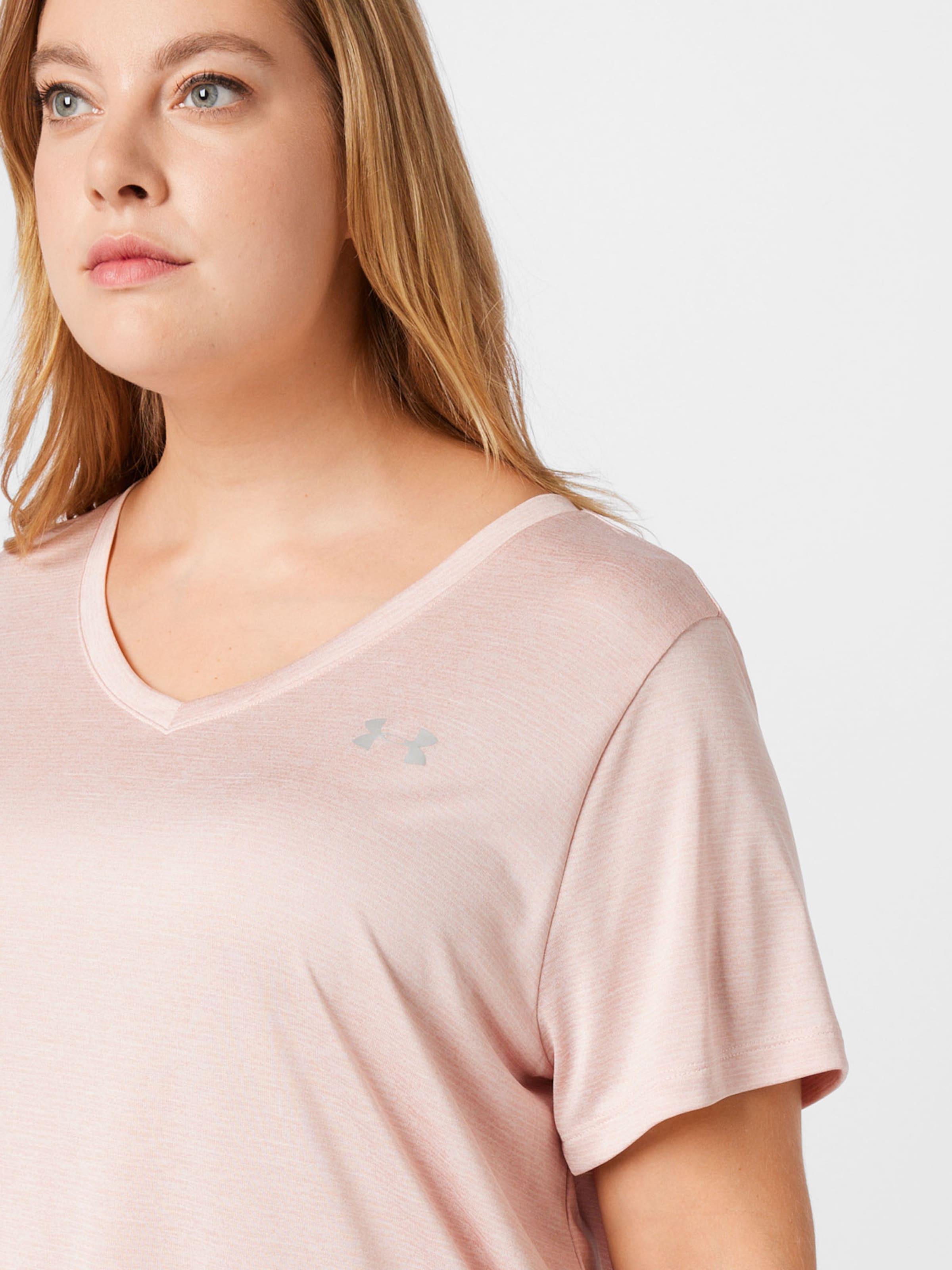 Promos T-shirt fonctionnel UNDER ARMOUR en Rose Pastel 