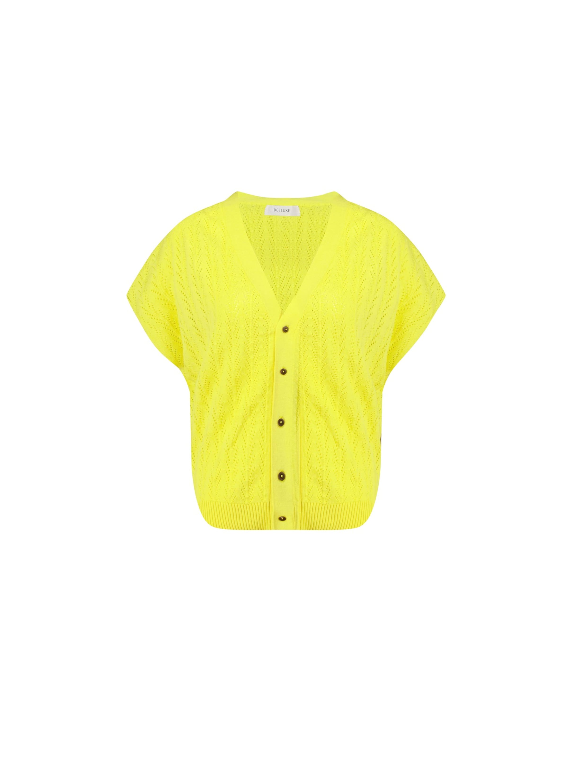 Cardigan 'Marika' Deeluxe en jaune : devant