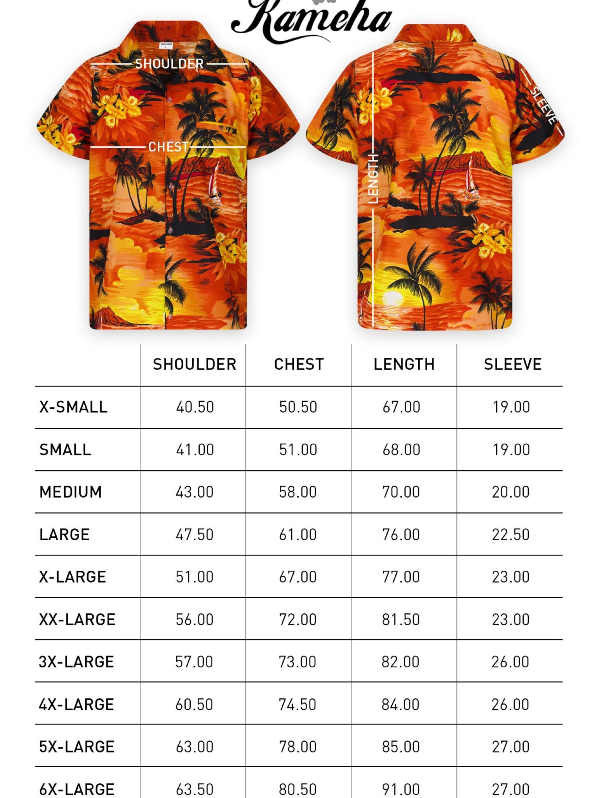 King Kameha Shirt 'Surf' in Orange