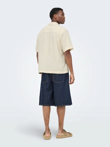 Only & Sons Mugav suurus Triiksärk 'ONSJACKSON', värv valge