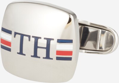 TOMMY HILFIGER Manschettenknöpfe in blau / rot / silber, Produktansicht