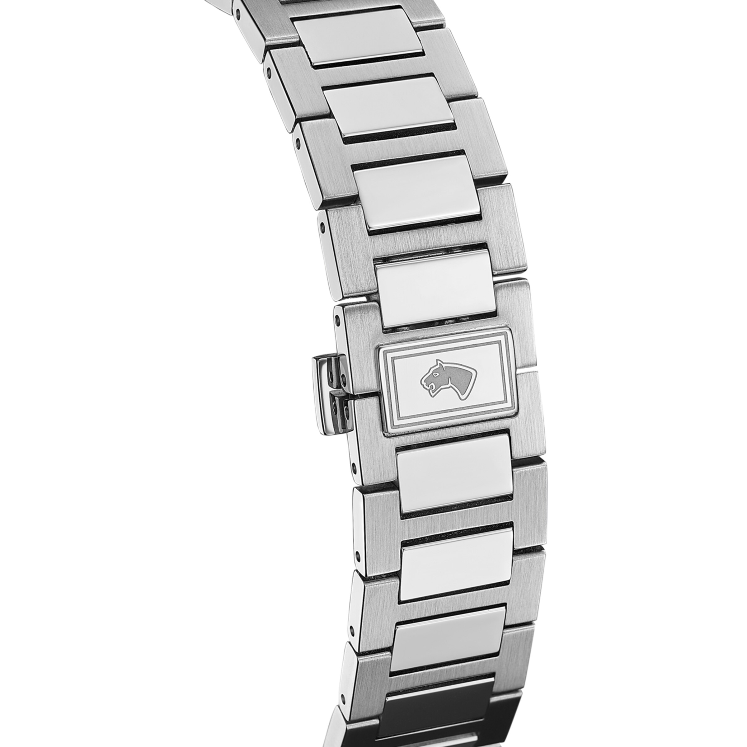 Jaguar Analoguhr in Silber
