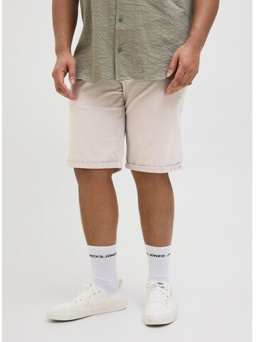 Regular Pantalon chino Jack & Jones Plus en gris : devant