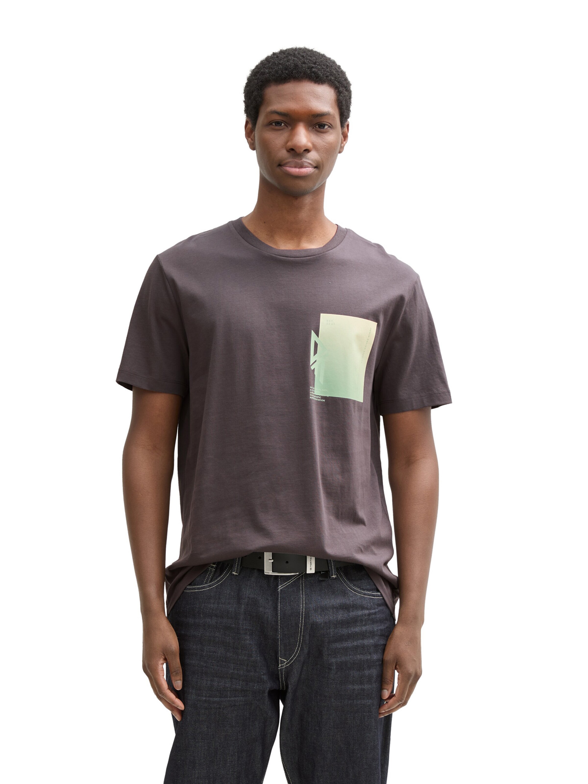 TOM TAILOR DENIM Tričko - Sivá: predná strana