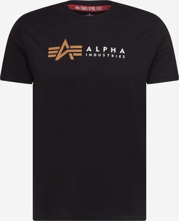 ALPHA INDUSTRIES T-Shirt in Schwarz: predná strana