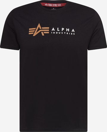 ALPHA INDUSTRIES T-Shirt in Schwarz: predná strana