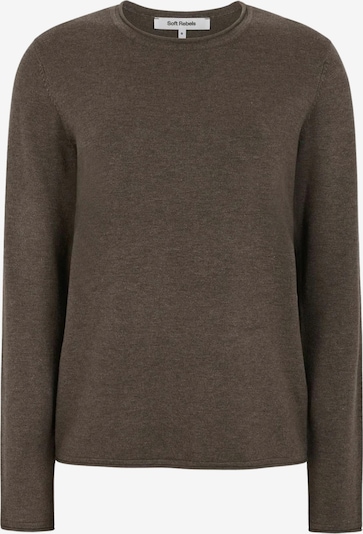 Soft Rebels Pull-over 'Marla' en brun foncé, Vue avec produit